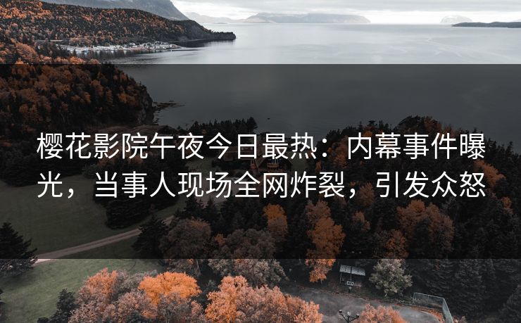 樱花影院午夜今日最热：内幕事件曝光，当事人现场全网炸裂，引发众怒